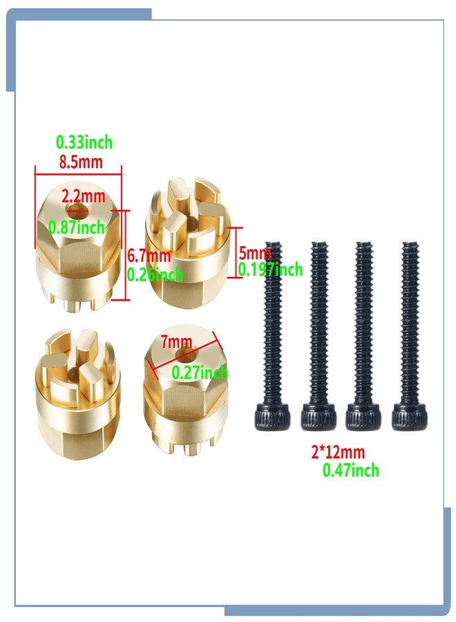 مجموعة محولات زوليكار سداسية نحاسية للتحكم عن بعد، 4 قطع، لسيارات كيوشو ميني زد 4x4 جيميني بمقياس 1/18 - Image 3