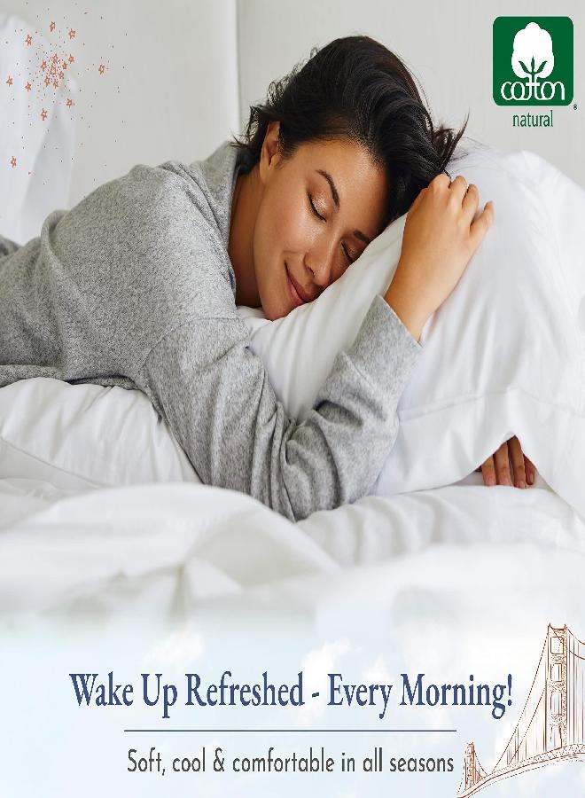 CGK Unlimited 100% Cotton Pillow Cases King Size - Cooling, Breathable & Soft Pillowcase Covers Set of 2-400 Thread Count - Queen Size Pillow Case Available - Luxury Linen Pillowcases King Size 2 Pack  - Image 1