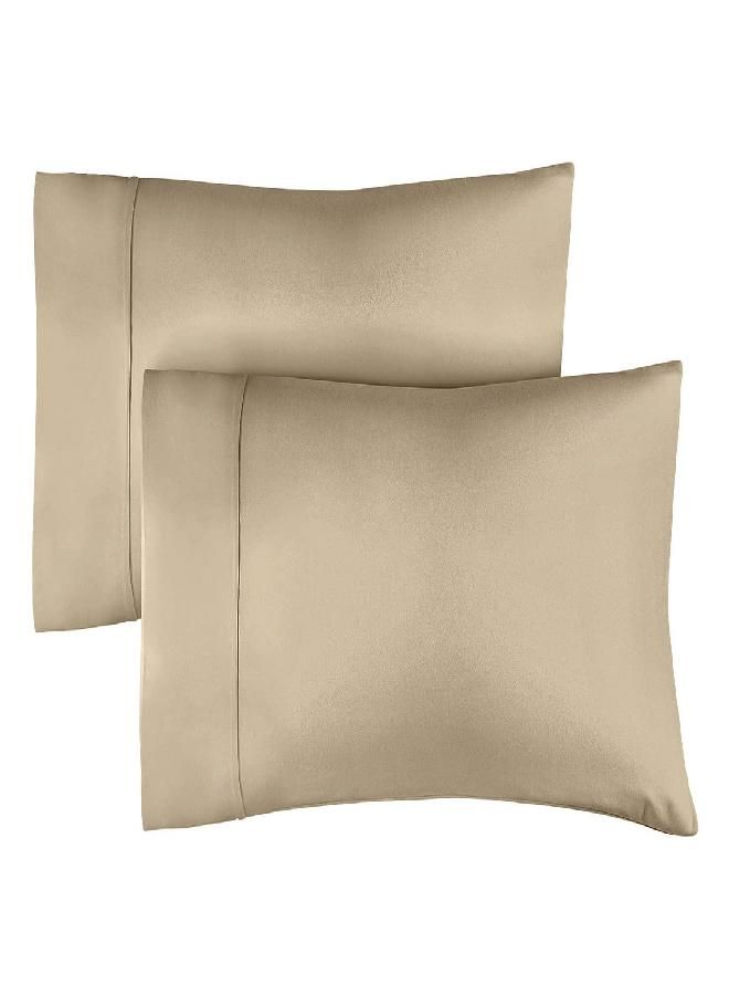 CGK Unlimited 100% Cotton Pillow Cases King Size - Cooling, Breathable & Soft Pillowcase Covers Set of 2-400 Thread Count - Queen Size Pillow Case Available - Luxury Linen Pillowcases King Size 2 Pack  - Image 2