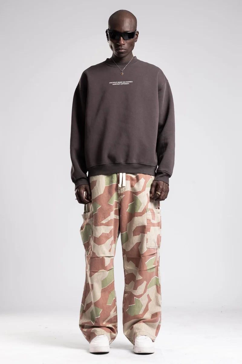 Catch Micro Text Print Detail Oversize Sweatshirt