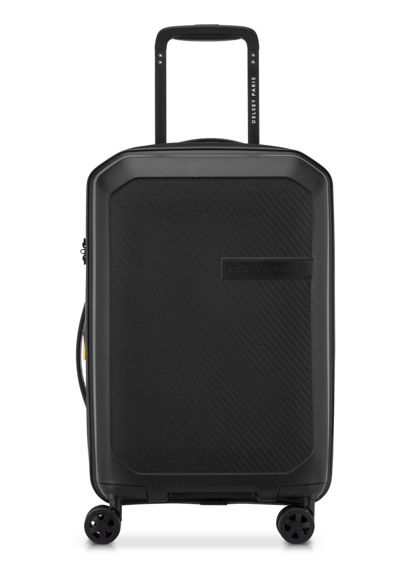 DELSEY Anvers Expandable Double Wheel Luggage Cabin Trolley Suitcase 55cm/21.65Inch, 34+5L, 2.5kg, Small - Black - Image 1