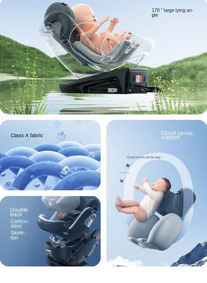 Kidilo Convertible Car Seat, 360° Rotating Seat, Rear-Facing or Forward-Facing Car Seat, Black - Image 3