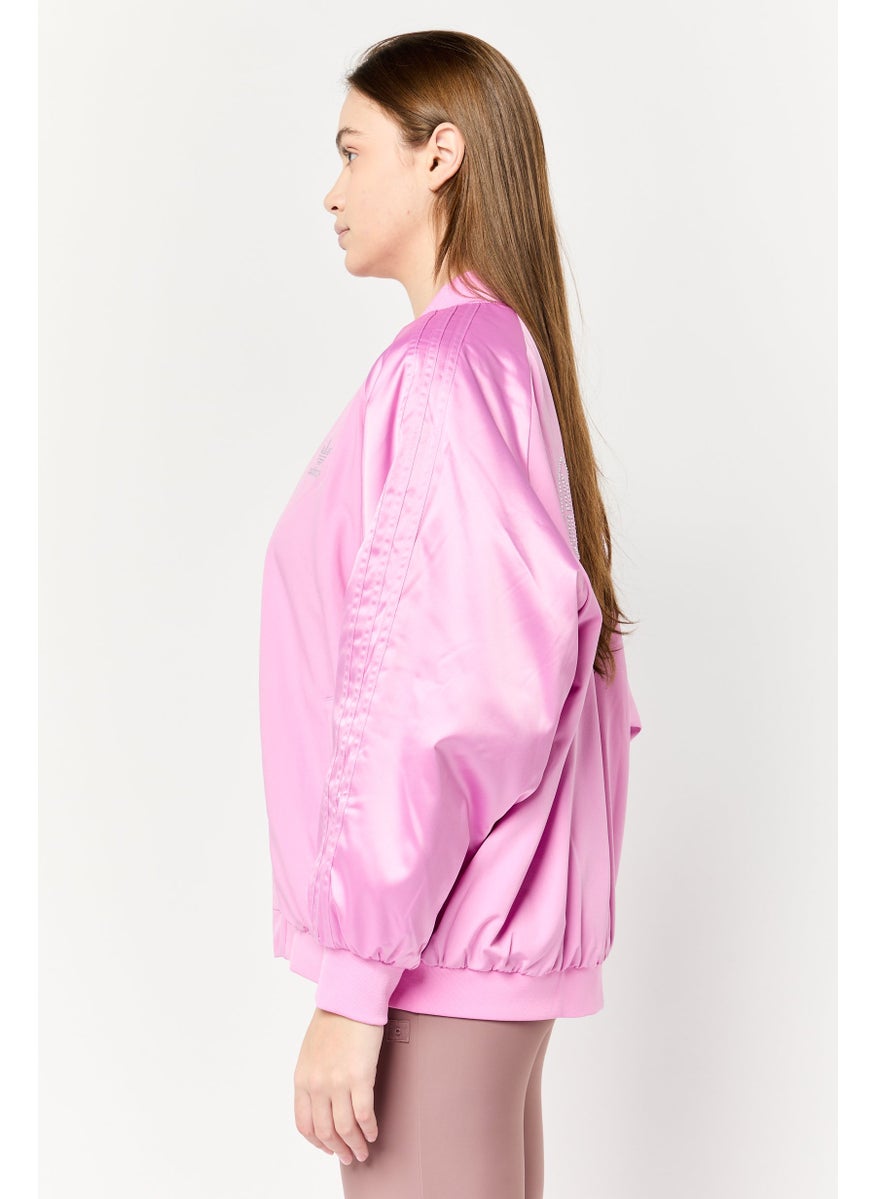 adidas Originals Women Sportswear Fit Long Sleeve Outdoor Bomber Jacket, Pink  - Image 2