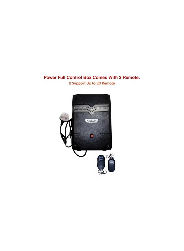 هيركليفت جهاز فتح أبواب الجراجات الجديد من هيركوليفت | محرك قوي ٥٥٠ نيوتن مع جهازي تحكم عن بُعد | ٢٢٠ فولت، IP٥٤، عالي التحمل، ارتفاع رفع ٥ أمتار (أصلي) - Image 3