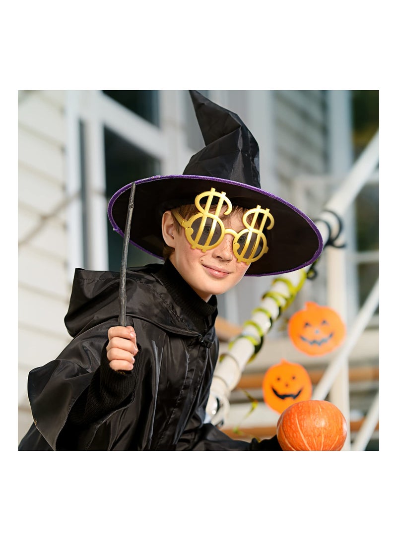 KASTWAVE نظارات ذهبية على شكل دولار، 6 أزواج من نظارات الدولار المضحكة، نظارات حفلات مضحكة للكبار والأطفال، نظارات إبداعية رائعة لصور الهيب هوب، مستلزمات حفلات الهالوين - 2 لون - Image 2