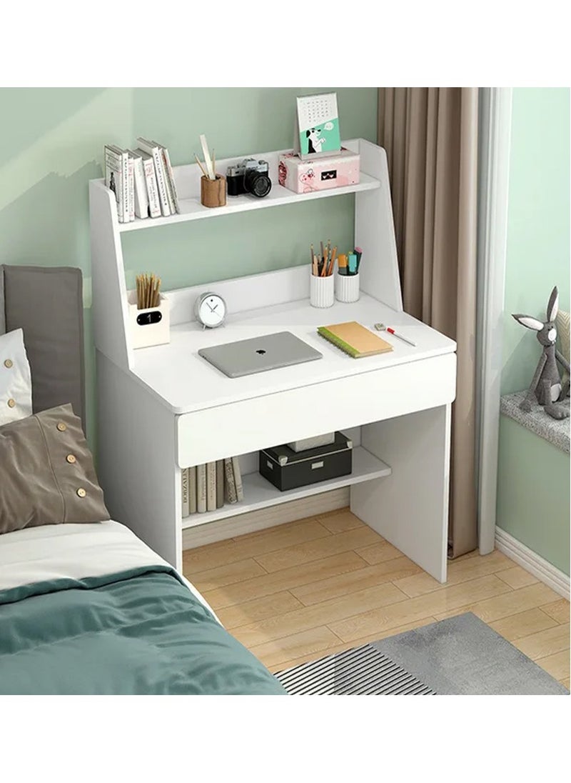 DubaiGallery - Upgraded Multipurpose Modern Design Unique Style Laptop Desk 15 mm Thickness Wood Sheet Table with Storage Drawer and Bookshelves 80 x 50 x 120 cm - Image 1