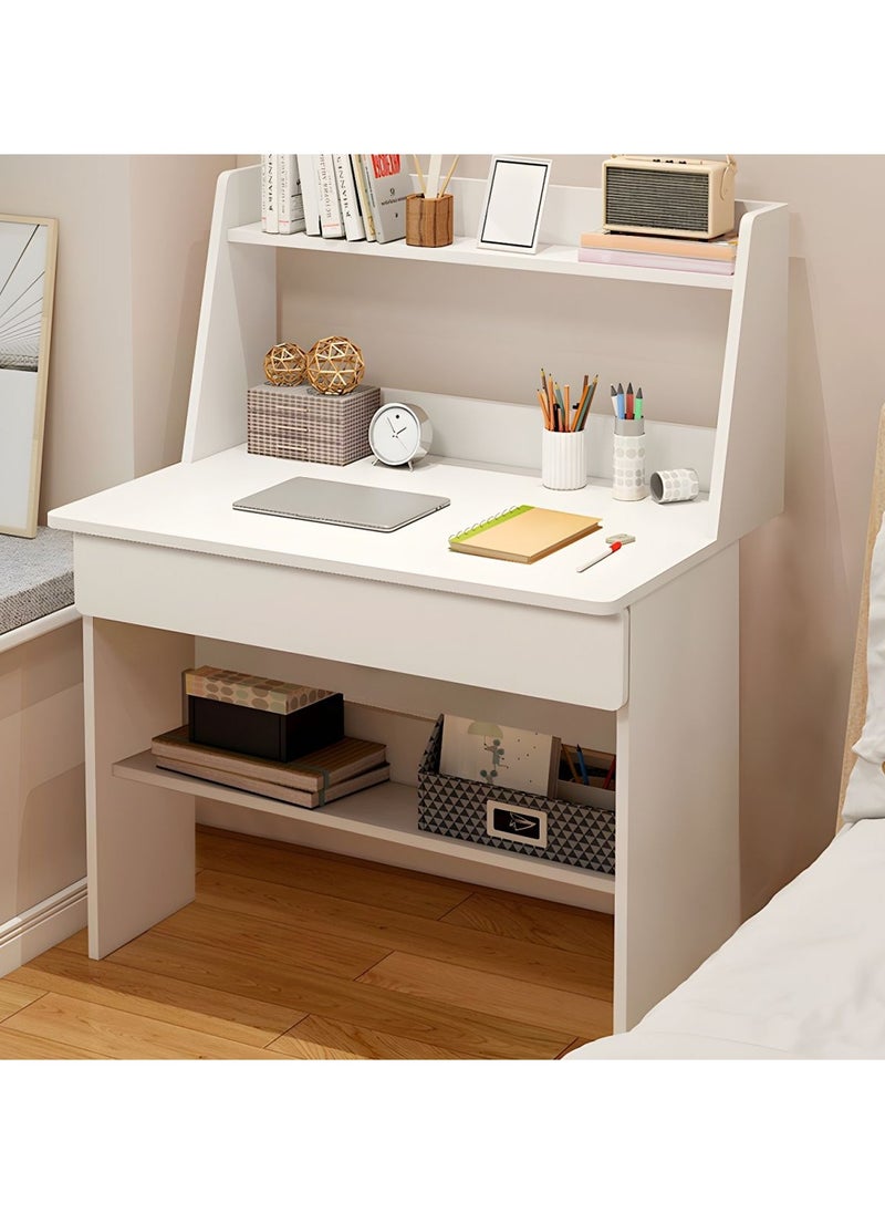 DubaiGallery - Upgraded Multipurpose Modern Design Unique Style Laptop Desk 15 mm Thickness Wood Sheet Table with Storage Drawer and Bookshelves 80 x 50 x 120 cm - Image 1