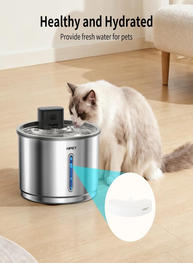 NPET Replacement Filters for WF210plus-WM Stainless Steel Wireless Pet Water Fountain (4 Pieces) - Image 2