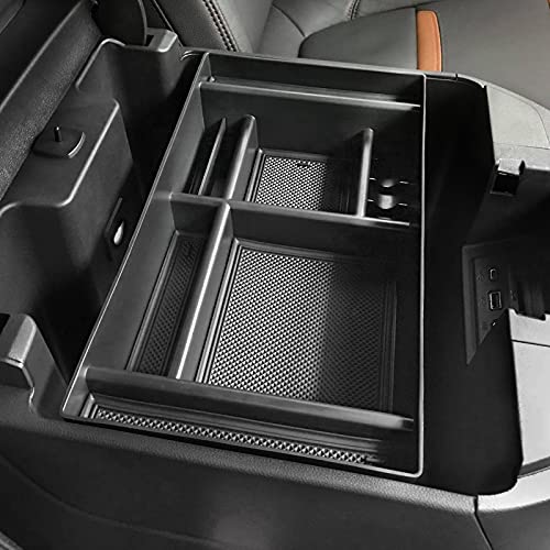 PIMCAR Center Console Organizer for 2019-2022 Chevy Silverado 1500/GMC Sierra 1500 & 2020-2023 Silverado/Sierra 2500HD/3500HD | Full Console Bucket Seats Only | Black Interior Trim Accessory - Image 4