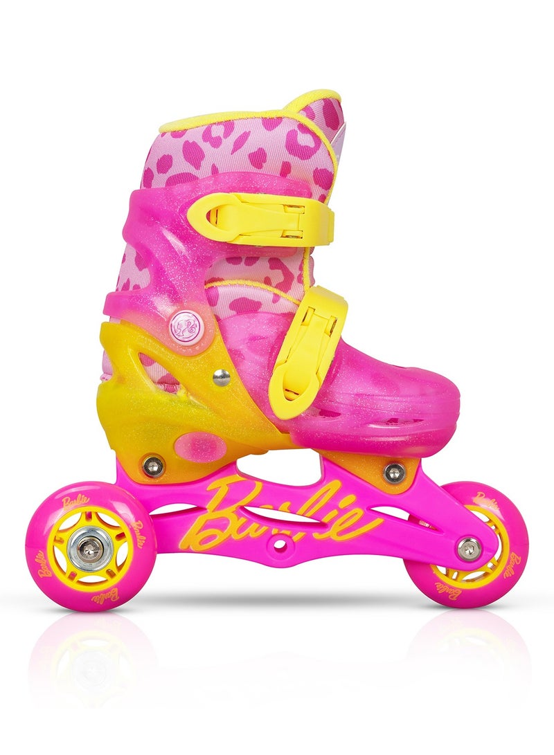 Spartan Barbie 2in1 Skates XS Size 27-30 | Adjustable Inline and Quad Configuration | Durable Plastic Chassis | PVC Wheels | 608Z Bearings | Safe & Stylish for Beginners | SP-1026 - Image 2