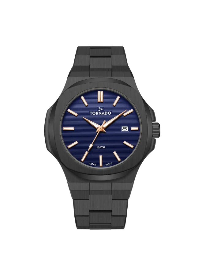 تورنيدو Tornado AURORA EON T21001-XBXNK Men's Analog Display Watch & Stainless Steel Strap Grey