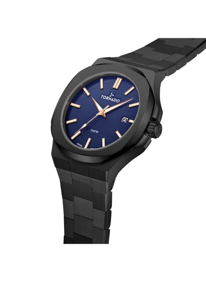 تورنيدو Tornado AURORA EON T21001-XBXNK Men's Analog Display Watch & Stainless Steel Strap Grey