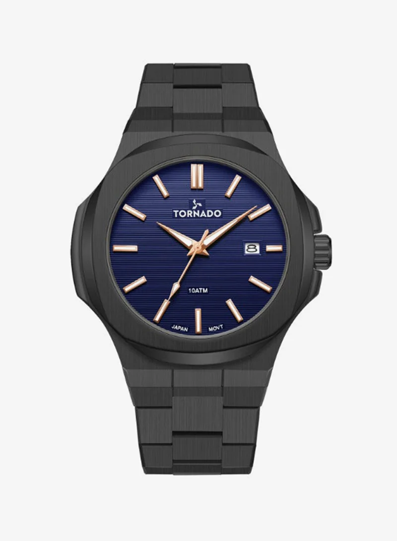 TORNADO Men's Stainless Steel Analog Watch T21001-XBXNK - 43 mm