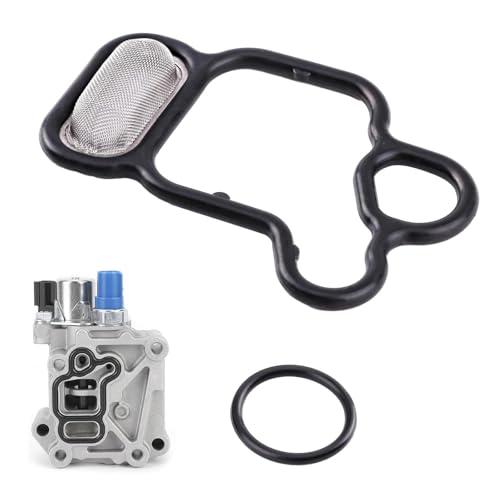 MOXRUQ 2 PCS Head Cylinder Solenoid Valve Gasket Kit 15815R40A01 91319PAAA01 VTEC Solenoid Gasket Filter Spool Valve with Sealing Ring Compatible with Acura ILX TSX Honda Accord Civic CRV - Image 1