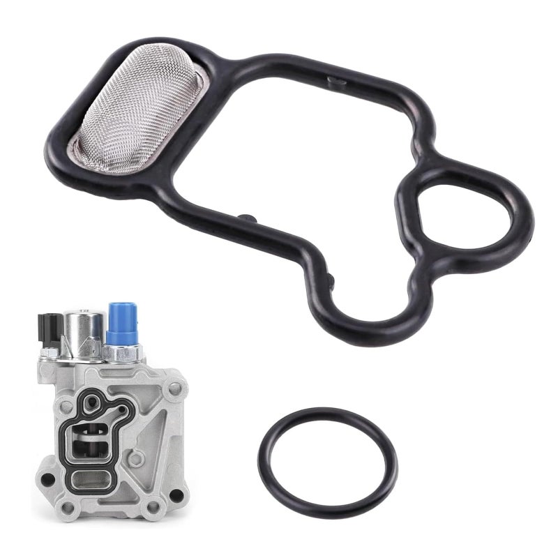 MOXRUQ 2 PCS Head Cylinder Solenoid Valve Gasket Kit 15815R40A01 91319PAAA01 VTEC Solenoid Gasket Filter Spool Valve with Sealing Ring Compatible with Acura ILX TSX Honda Accord Civic CRV - Image 3