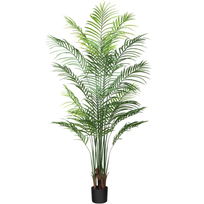 CROSOFMI Artificial Areca Palm Tree 170CM Fake Tropical Palm PlantPerfect Faux Dypsis Lutescens Plants in Pot for Indoor Outdoor Home Office Garden Modern Decoration Housewarming Gift1 Pack