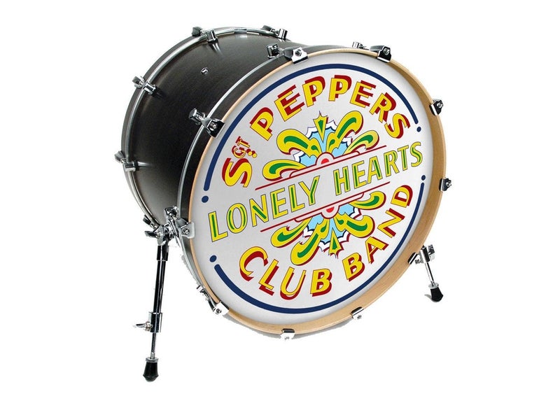 Evans Bass Drum Heads INK22SGTP Beatles Bass Drum Sgt Peppers Lonely Hearts Club Band Bass Drumhead 22 inch