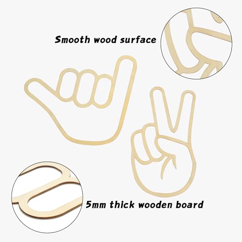 Rmeosye Boys Playroom Wall Decor, Wooden Shaka Wall Sign, Boys Room Decor Set of 2 (Shaka & Victory) - Image 3