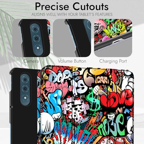 Robustrion Cover Case for Lenovo Yoga Tab Plus 12.7 inch Cover, Trifold Cover Case for Lenovo Yoga Tab Plus Cover 12.7 inch [Auto Sleep Wake Support] - Hippy - Image 4