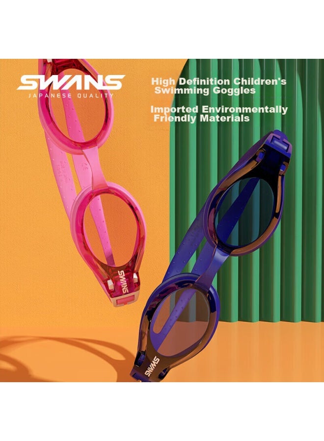 Swans Swimming Goggles For Children, Comfortable Waterproof Anti-fog Swimming Gl For Teenagers, Children's Swimming Goggles And Cap Set, Fox2 Blue Whale - Image 2