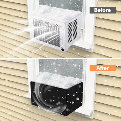 TOHONFOO Window Air Conditioner Covers for Outside Unit for Winter Insulation, 21"W x 16"D x 15"H, Waterproof & Windfroof AC Covers for Outside Window Units with 3 Layers Insulation - Black - Image 5