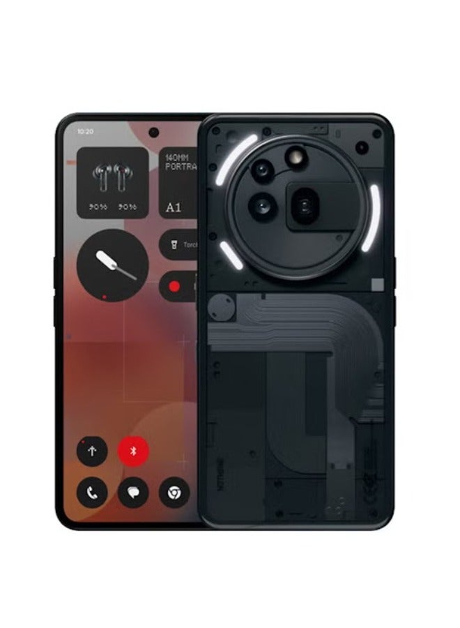 Nothing Phone 3a Pro 5G Dual SIM Black 12GB RAM 256GB - Middle East Version - Image 1