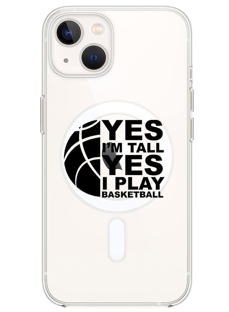 Theodor Magnetic Case for iPhone 14 Plus 6.7-inch Compatible with MagSafe Wireless Charging, Shockproof Phone Bumper Cover Basketball black copy - Image 1