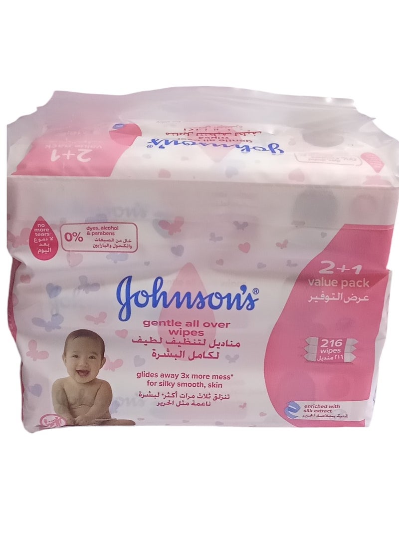 Johnson's Baby Extra Sensitive Baby Wet Wipes Containing 98% Pure Water 