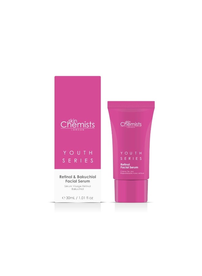 Skin Chemists Retinol Bakuchiol Facial Serum with Hyaluronic Acid | Retinol Serum for Face with Advanced Anti-Aging Formula - Rejuvenate, Smooth, and Brighten Your Skin - 1 Fl oz - Image 2