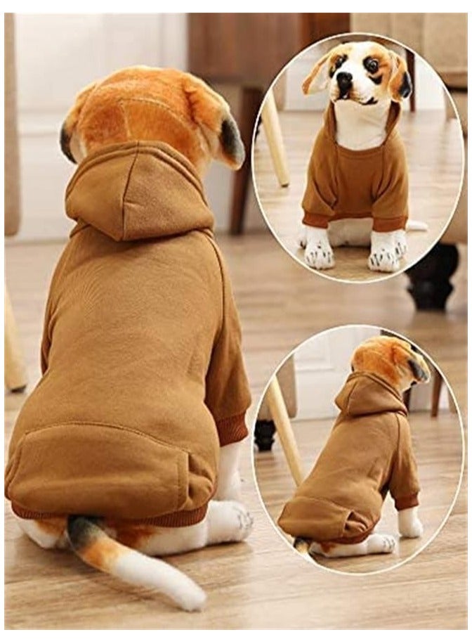 erorex 4 Pack Dog Fall Clothes Dog Hoodie Blank Puppy Sweaters for Small Dogs Boy Male Girl for-Dog Pet Winter Dog Clothes Warm Sweatshirt Coat Chihuahua (Large) - Image 4