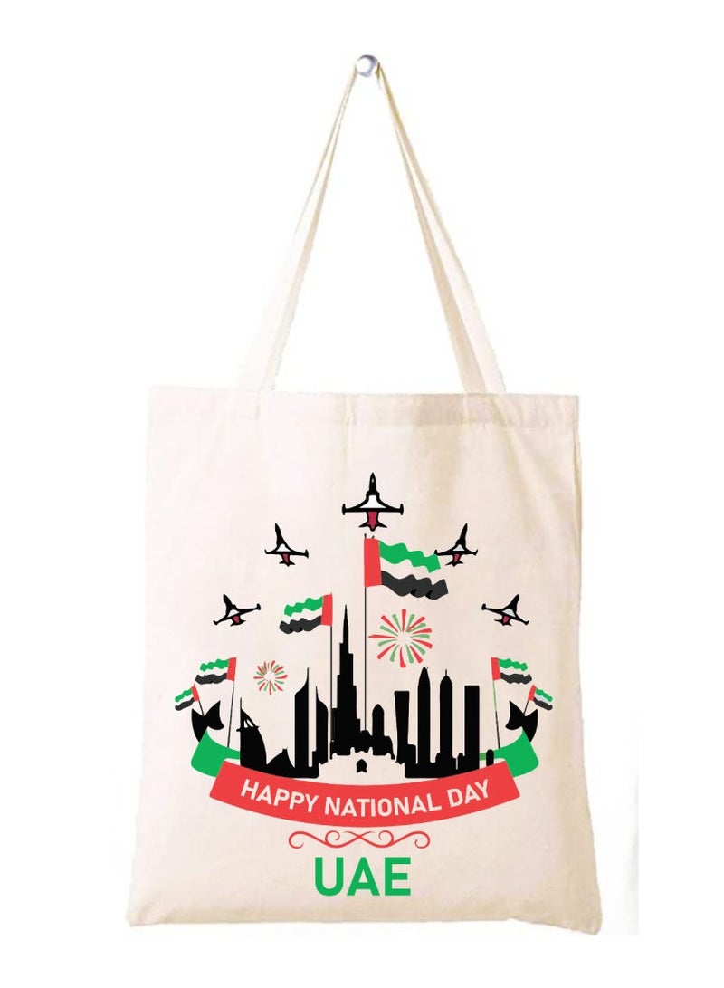 UAE National Day Printed Canvas Cotton Bags - Reusable Bags - Image 1