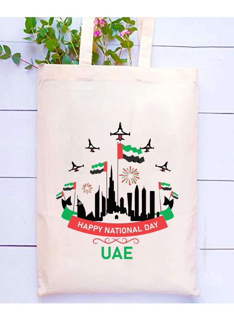 UAE National Day Printed Canvas Cotton Bags - Reusable Bags - Image 2
