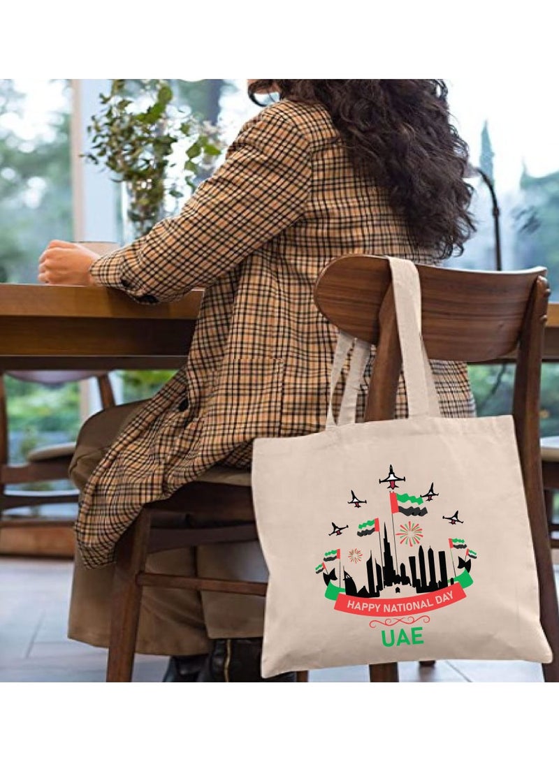 UAE National Day Printed Canvas Cotton Bags - Reusable Bags - Image 3