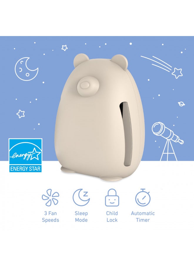 Pure Enrichment Pure Enrichment® PureBaby® Kids Bear Air True HEPA Air Purifier - Energy Star Rated, 4 Stage Air Filtration, UV-C Light & Night Light for Medium-Large Rooms - Baby Nurseries, Kid Bedrooms (Sweet Oat)  - Image 3