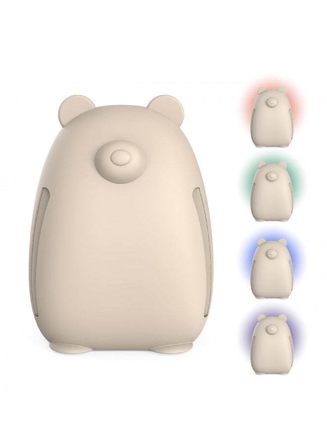 Pure Enrichment Pure Enrichment® PureBaby® Kids Bear Air True HEPA Air Purifier - Energy Star Rated, 4 Stage Air Filtration, UV-C Light & Night Light for Medium-Large Rooms - Baby Nurseries, Kid Bedrooms (Sweet Oat)  - Image 1