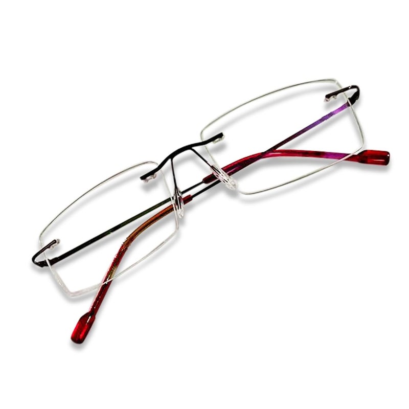 RedEx إطار نظارات ريدكس تيتانيوم، نظارات بصرية بدون إطار للرجال والنساء - Image 1