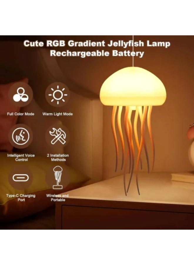 اورورا مصباح قنديل البحر أورورا مع أرجل راقصة، تدرج ألوان RGB، قابل لإعادة الشحن ومعلق، مصباح قنديل البحر المحمول - Image 4