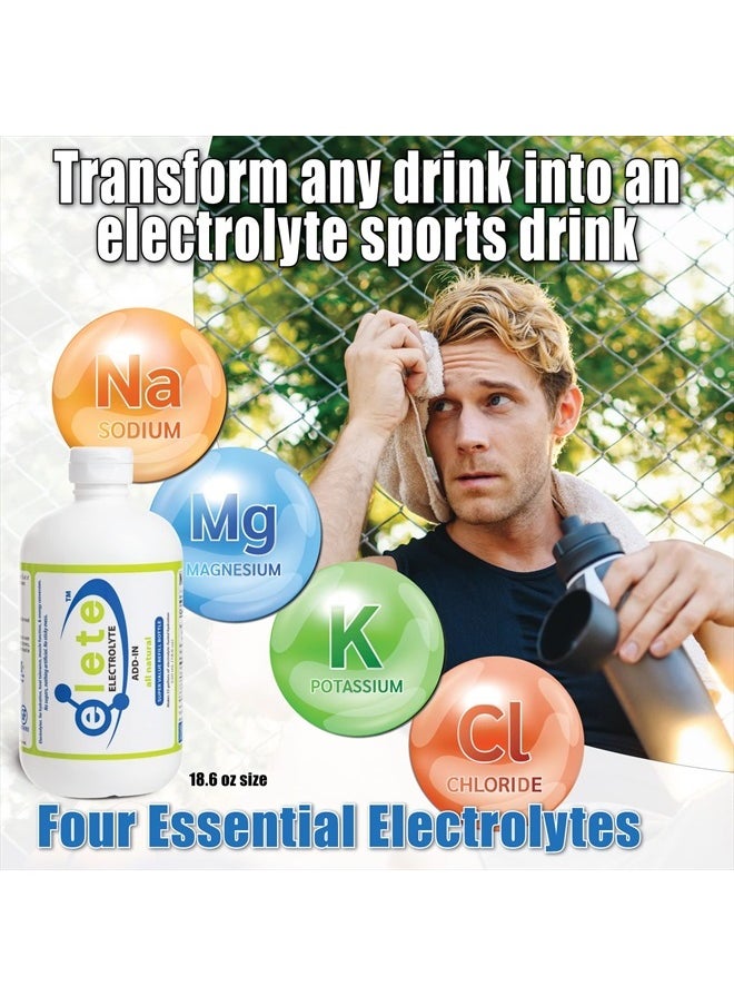 Elete Citrilyte Add-in elete Electrolyte Add-in Hydration Drops | Sodium, Magnesium, Potassium & Trace Minerals | Unflavored, All Natural | Leg and Muscle Cramp Relief | Transform Any Drink into a Sports Drink, 18.6oz  - Image 2