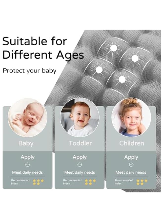 Hooded Baby Towels for Newborn 2 Pack 100% Muslin Cotton Baby Bath Towel with Hood for Babies, Infant, Toddler and Kids, Large 32x32Inch, Soft and Absorbent Newborn Essential - Image 5