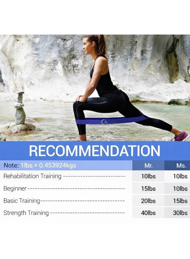 O2. Resistance Bands Set, 5pcs Assorted Pounds Strength Training Exercise Resistance Loops Stretch Bands, Gym Fitness Yoga Workout Resistance Loops Bands for Arm Legs and hips - Image 3