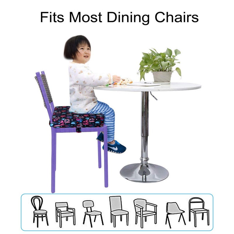 SUNMALL Toddler Booster Seat for Dining Table,Chair Increasing Cushion for Baby Kids,Portable Dismountable Adjustable Highchair Booster,Washable Thick Chair Seat Pad Mat Strap - Image 5