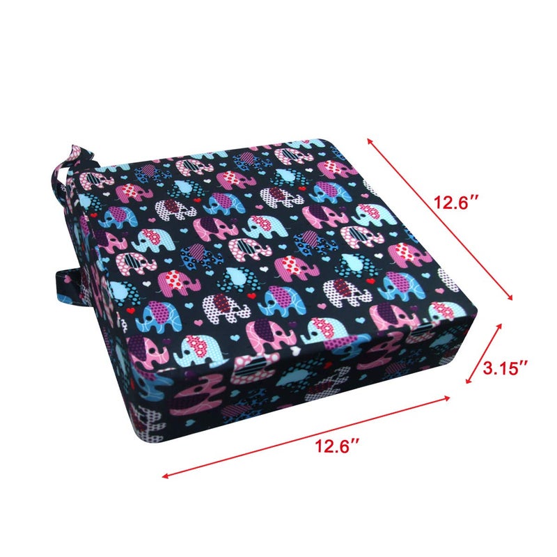 SUNMALL Toddler Booster Seat for Dining Table,Chair Increasing Cushion for Baby Kids,Portable Dismountable Adjustable Highchair Booster,Washable Thick Chair Seat Pad Mat Strap - Image 2