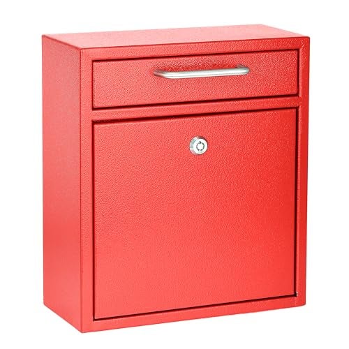 AdirOffice Wall Mount Mailbox - Mailbox with Lock and Keys- Durable Wall Mounted Locking Mailbox and Cash Drop Box for House, Apartments and Bussiness After Hours Deposits - Image 1