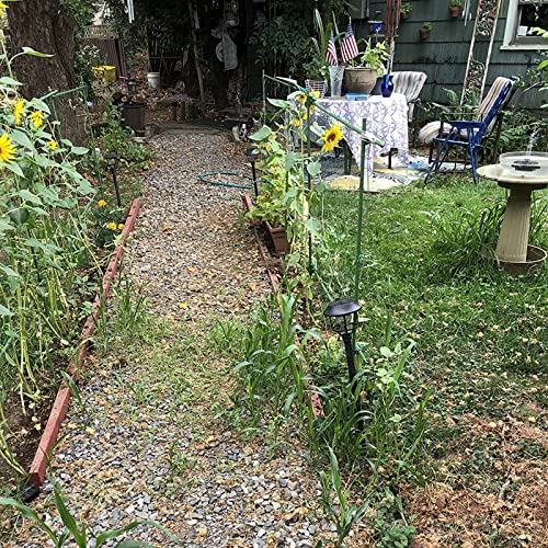 Garmeinea Garden Stakes 60 Pack, 16 Inch Each, DIY 3ft 4ft 5ft 6ft 7ft Sturdy Steel Plant Stakes with 50 Connectors, 30 Rotatable Clips, 10 A-Type Connecting Pipe and 164 Feet Twist Tie for Climbing Plants - Image 3
