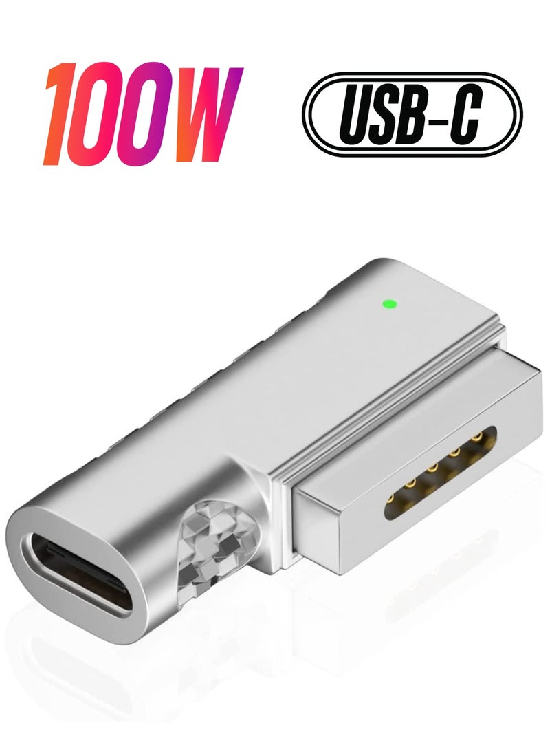 SYOSI - USB C to Magnetic T-Tip Adapter, USB Type-C to Magnetic 2 T-Head 100W Power Fast Charging Converter, Female Type-C to Magnetic 2 Converter ,Fit for 2013-2015 MacBook Pro Air - Image 1