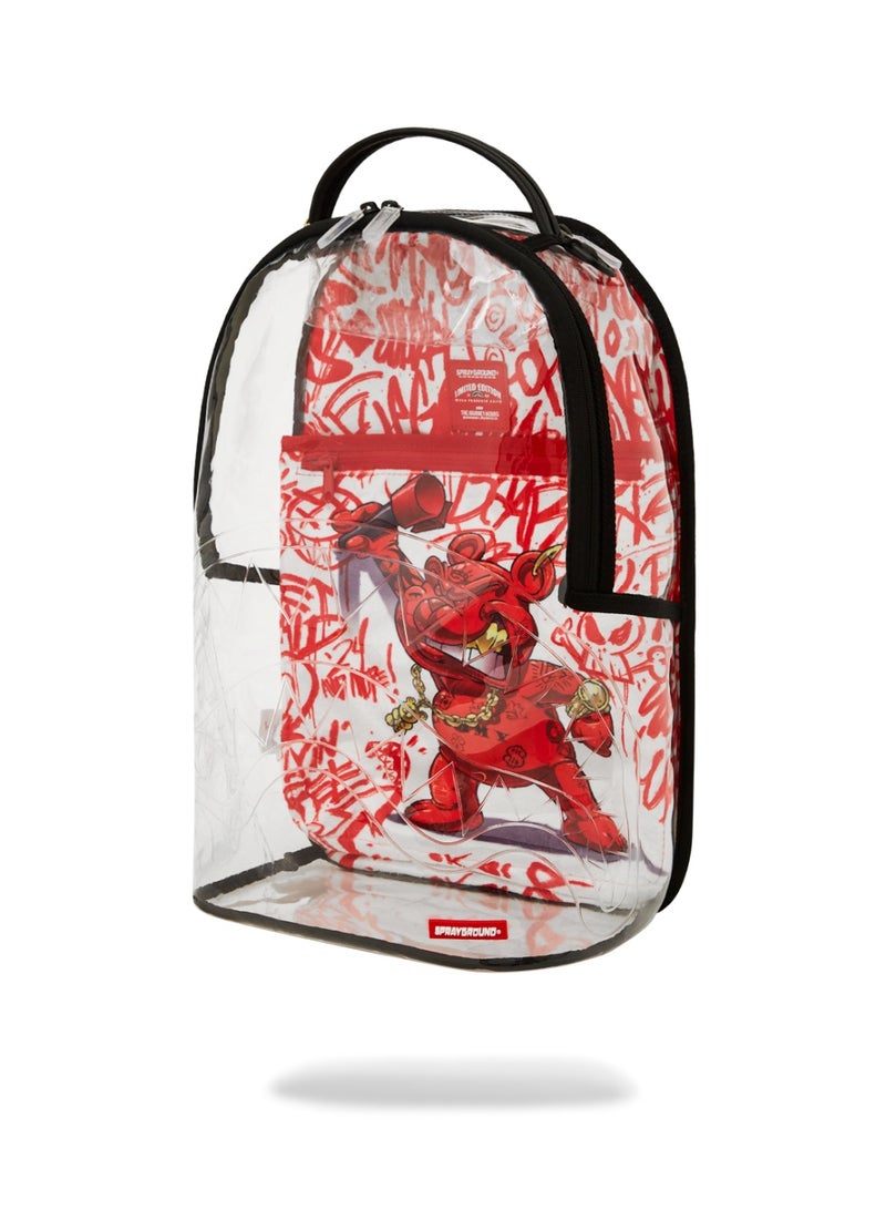 SPRAYGROUND PARTIAL CLEAR DIABLO VANDAL DLX BACKPACK - Image 5