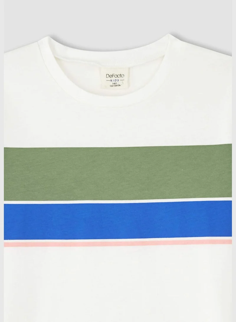 ديفاكتو Boy Regular Fit Crew Neck Short Sleeve T-Shirt