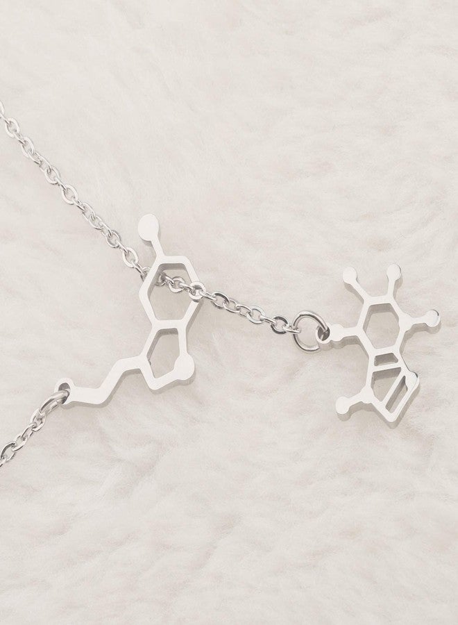 BNQL Caffeine Serotonin Molecule Lariat Necklace Science Chemistry Geek Jewelry (caffeine &serotonin) - Image 3