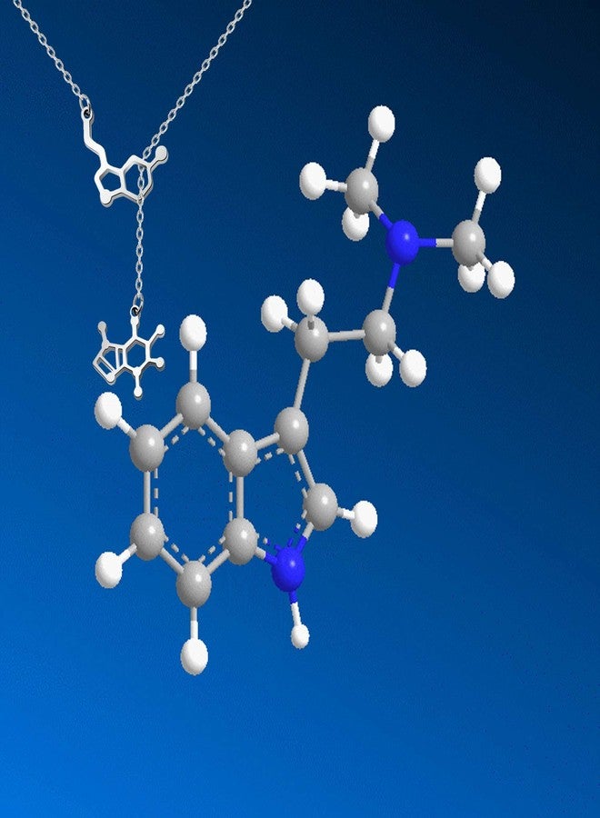BNQL Caffeine Serotonin Molecule Lariat Necklace Science Chemistry Geek Jewelry (caffeine &serotonin) - Image 5