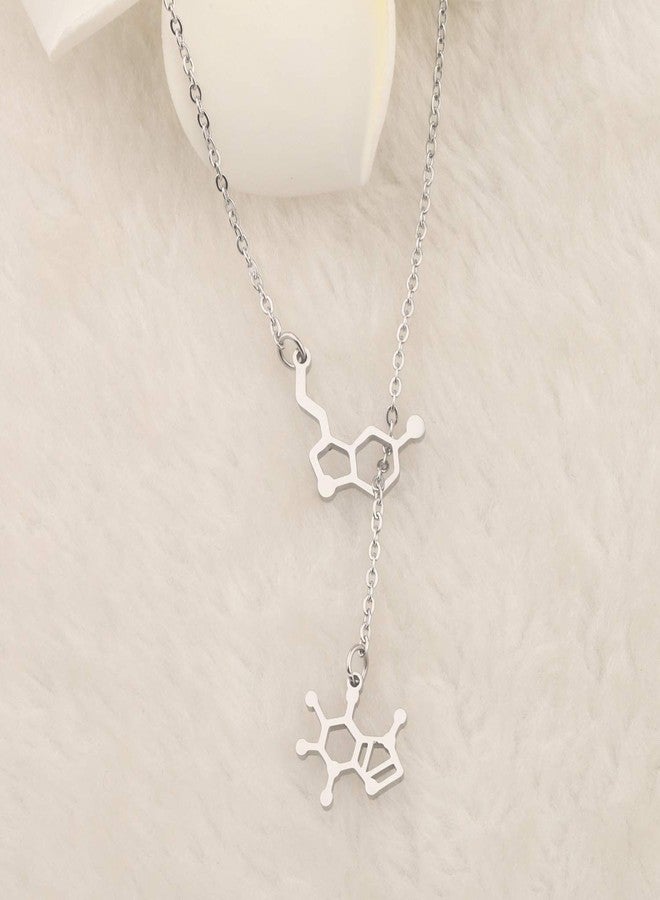 BNQL Caffeine Serotonin Molecule Lariat Necklace Science Chemistry Geek Jewelry (caffeine &serotonin) - Image 4
